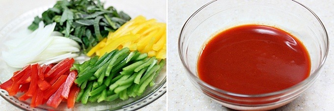 비빔만두