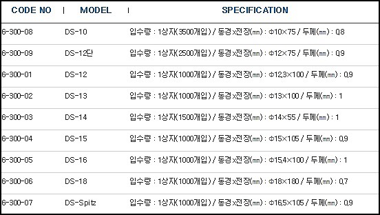 시험관/DISPOSABLE TEST TUBE GLASS 