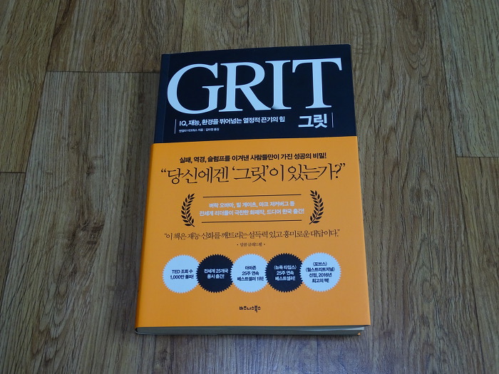 앤절라 더크워스가 쓴 '그릿'을 읽고 느낀 점 